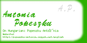 antonia popeszku business card